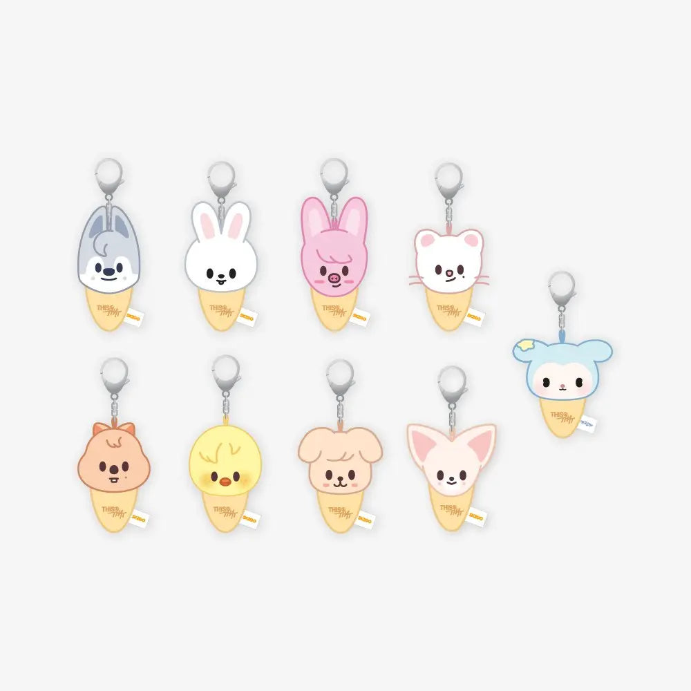 [Stray Kids] PLUSH KEYRING ICECREAM Ver. - THIS & THAT