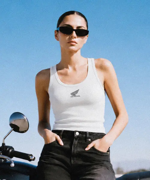 [PHYPS MOTORCYCLE] Womens Air Layer System Bra Sleeveless White