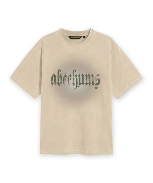 [ABEEHUMS] Pigment Dye Star Short Sleeve T-Shirt ABH365-111 Beige / 피그먼트 다잉 스타 반팔 티셔츠 ABH365-111 베이지