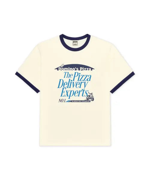 [DOMINOSPIZZA] DominosPizza Half Tee Cream / 도피노피자 반소매 티셔츠 크림