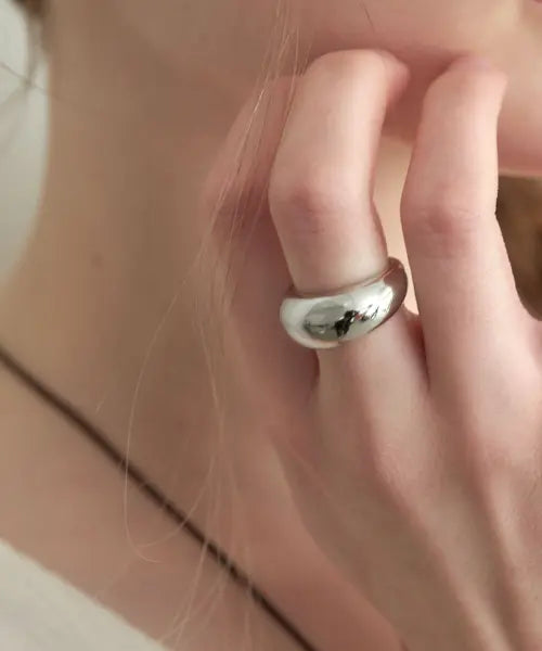 [HALDEN] bold round ring (R018_silver)