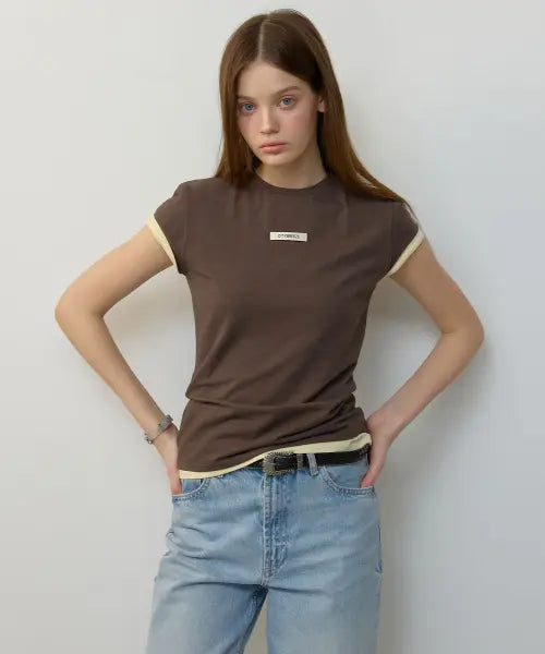 [CITYBREEZE] LOGO LABEL ROUND NECK SHORT SLEEVE T-SHIRT_8COLORS / 로고라벨 라운드넥 반팔 티셔츠_8COLORS
