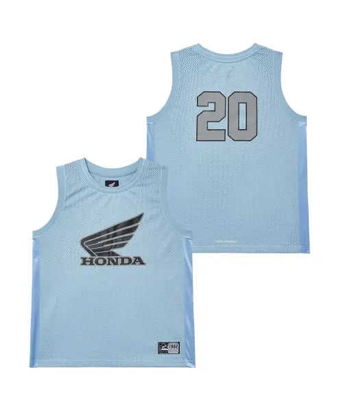 [PHYPS MOTORCYCLE] Mesh 3M Logo Wing Sleeveless Light Blue
