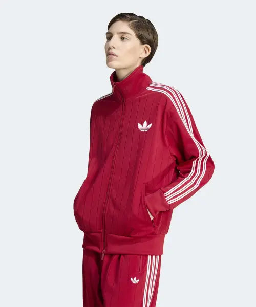 [ADIDAS] FB LOOSE TT         TMVIRE/WHITE/TMVIRE / 핀스트라이프 파이어버드 루즈 트랙탑 - 레드:화이트 / KS9984