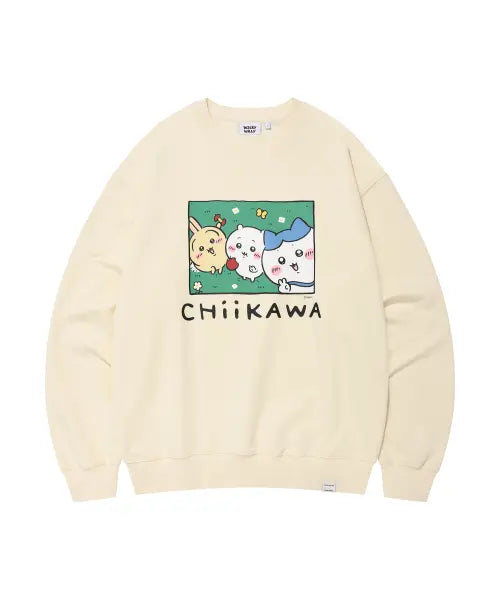[WACKY WILLY] Wondersful Graphic Sweatshirt Cream / 먼작귀 그래픽 맨투맨 크림