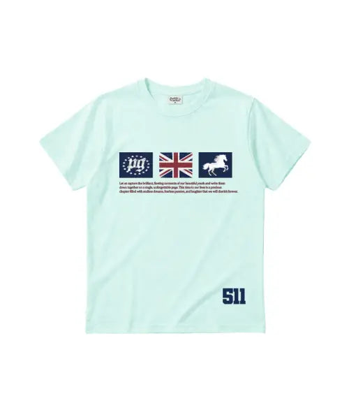 [PAGESIISII] PG Star Printing Standard Fit Short Sleeve T-Shirt Mint / PG스타 프린팅 스탠다드핏 반팔티 민트