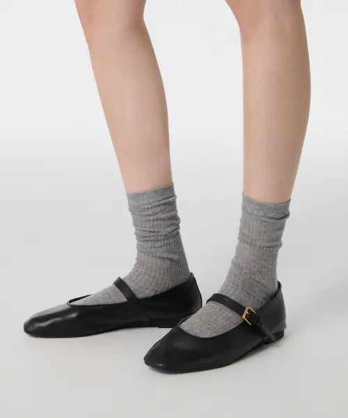 [MUSINSA STANDARD WOMAN] Womens Vertical Sheer Socks 4-Pack [Gray] / 우먼즈 버티컬 시어삭스 4팩 [그레이]