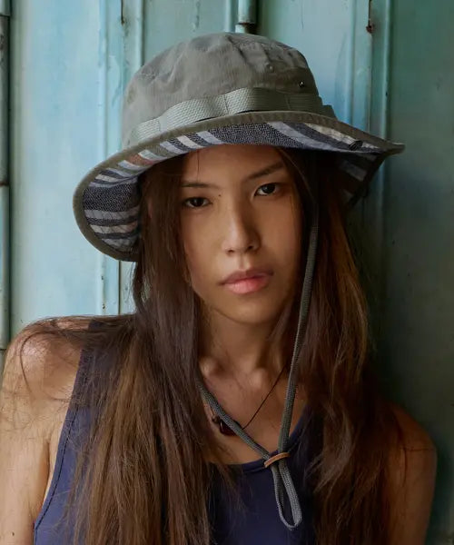 [WELLBEING EXPRESS] Washed Safari Hat Ash Khaki