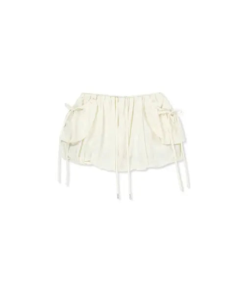 [MATIN KIM] STRAP DETAIL BALLON SKIRT IN IVORY