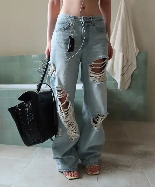 [PROJECT WAVE] VINTAGE WIDE PANTS-DENIM