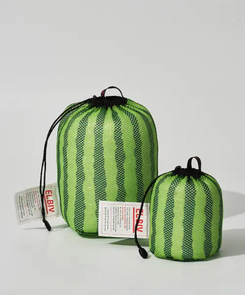 [ELBIV] Watermelon String Mesh Pouch / 수박 스트링 메쉬 파우치