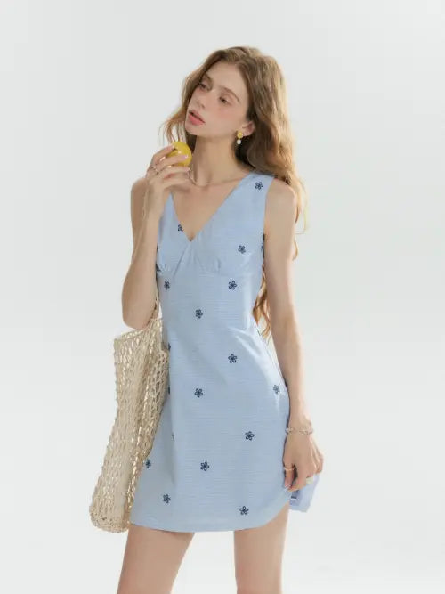 [SINCETHEN] Ciela V neck Mini Dress / 시엘라 브이넥 미니원피스