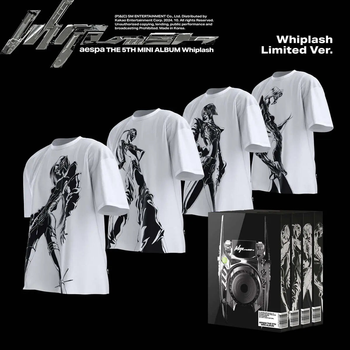 [aespa] aespa - 5th Mini Album: Whiplash (Limited Ver.) / 에스파 (aespa) - 미니앨범 5집 : Whiplash [Whiplash Limited Ver.][4종 중 1종 랜덤발송]