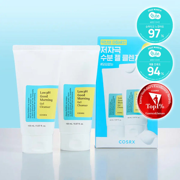 [COSRX] COSRX Low pH Good Morning Gel Cleanser 150ml Double Set / 코스알엑스 약산성 굿모닝 젤 클렌저 150ml 더블 기획