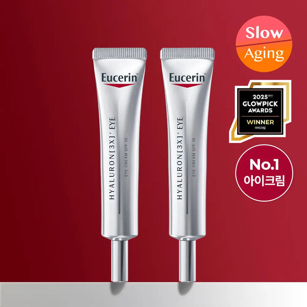 [Eucerin] Eucerin Hyaluron 3X Eye Cream Double Set (15ml+15ml) / [10년연속1위] 유세린 하이알루론 3X 아이크림 더블기획 (15ml+15ml)