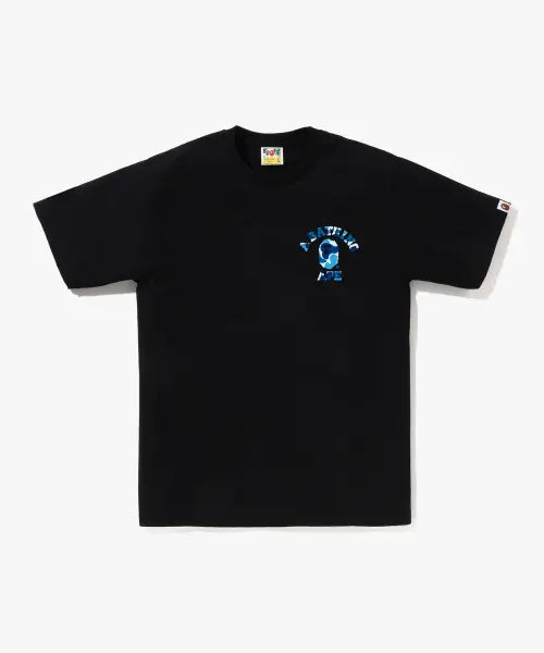 [BAPE] ABC Camo College ATS T-Shirt (M) BLACK/BLUE / ABC 카모 콜리지 ATS 티셔츠(M) BLACK/BLUE