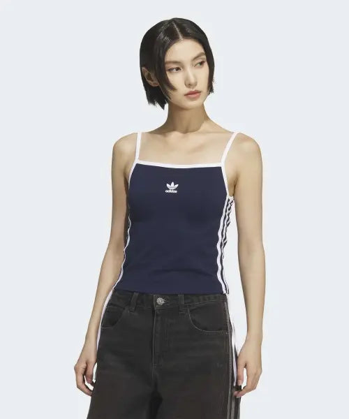 [ADIDAS] DRAWSTRING TANK     NINDIG / 3-스트라이프 드로우스트링 탱크 탑 - 나이트인디고 / KE3887