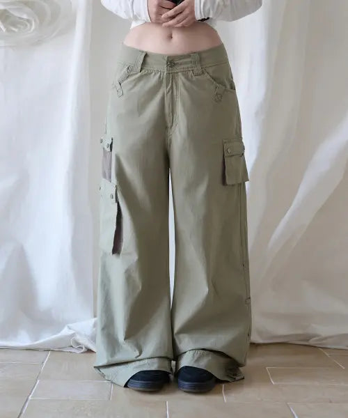 [MIRECO] 3-WAY MESH POCKET CARGO PT KHAKI