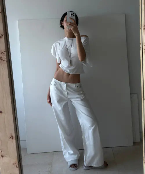 [GLOWNY] THE SAVANNA JEANS (WHITE)