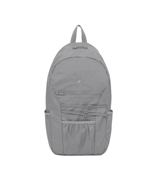 [THE COLDEST MOMENT] TCM belt strap nylon backpack (grey)