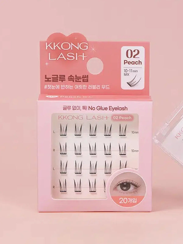 [Cong Lashes] Gonglash No-Glue Eyelashes - #2 Peach / [#2 피치]꽁래쉬 노글루 속눈썹