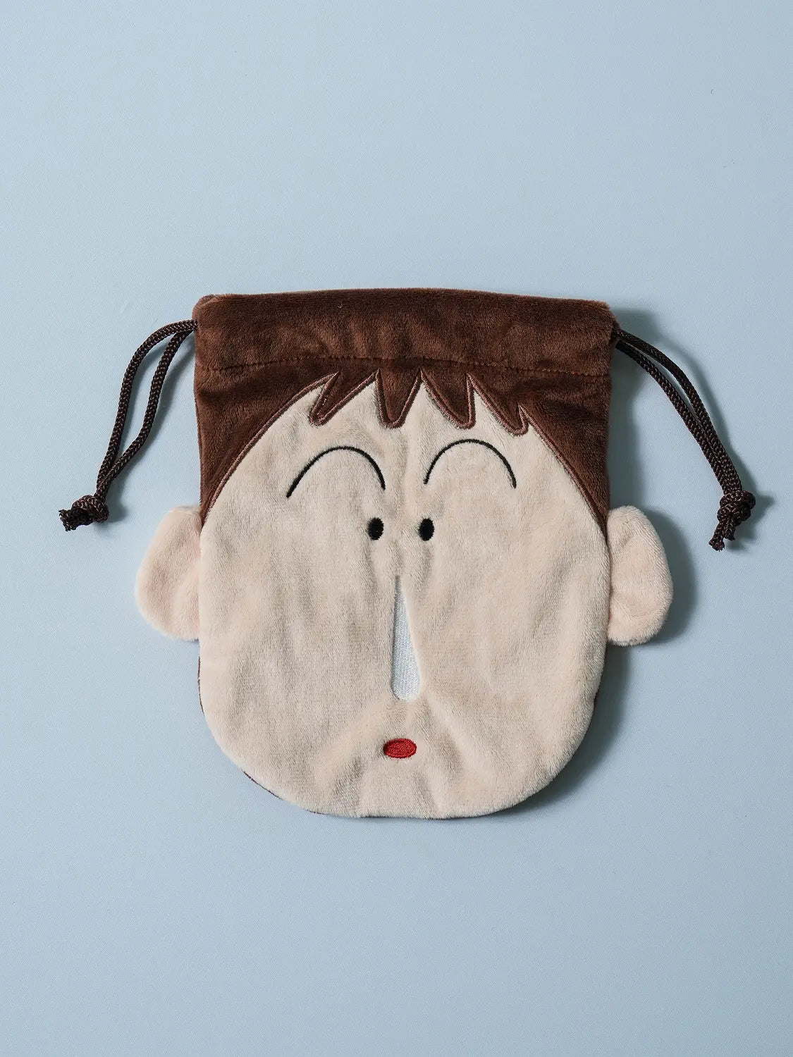 [DAISO] Crayon Shin-chan Face String Pouch (Mannyo) / 짱구 얼굴 스트링 파우치 맹구