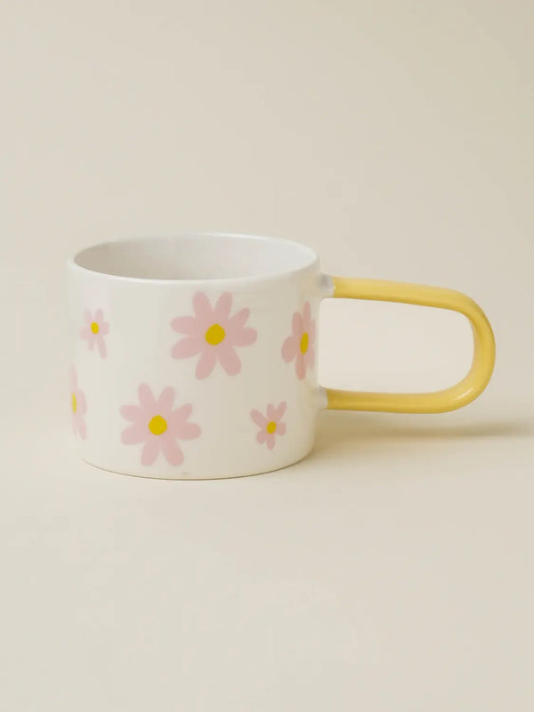 [DAISO] Spring Blossom Long Handle Pattern Mug 310 ml / 봄꽃 롱 핸들 패턴 머그 310 ml