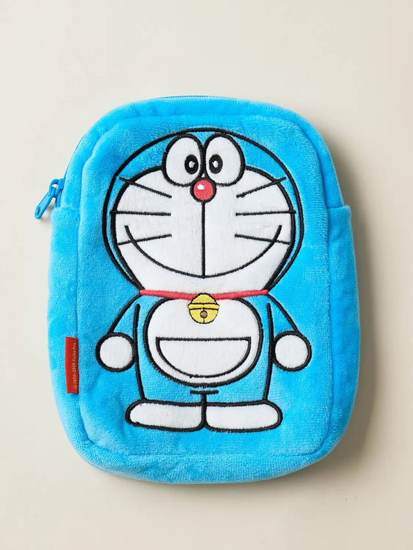 [DAISO] Doraemon Square Plush Pouch / 도라에몽 사각 봉제 파우치