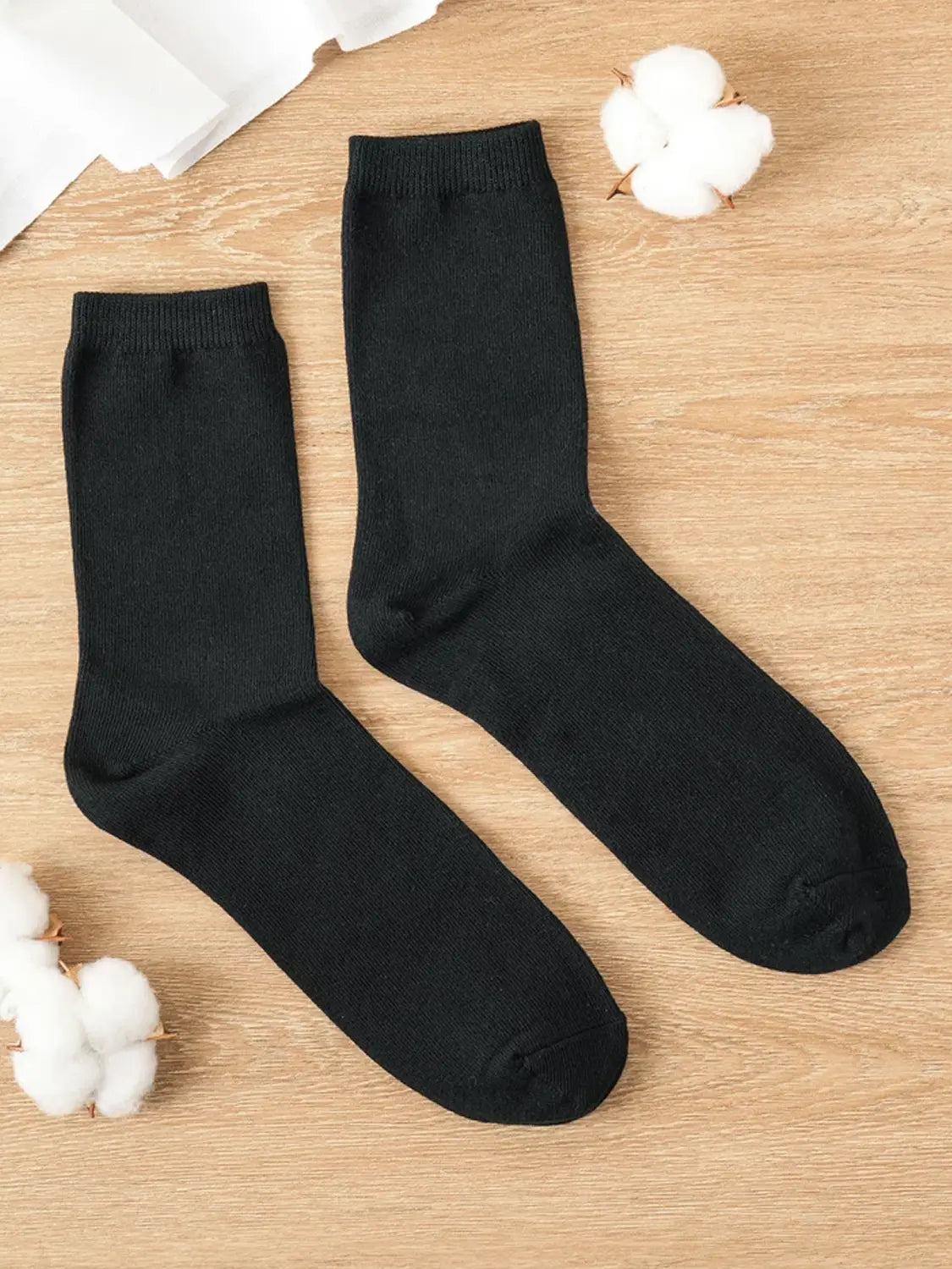 [Kikiya Socks] Kikiya Socks Men's Basic Mid-Calf Socks Black / 키키야삭스 남성 기본 중목 양말 블랙