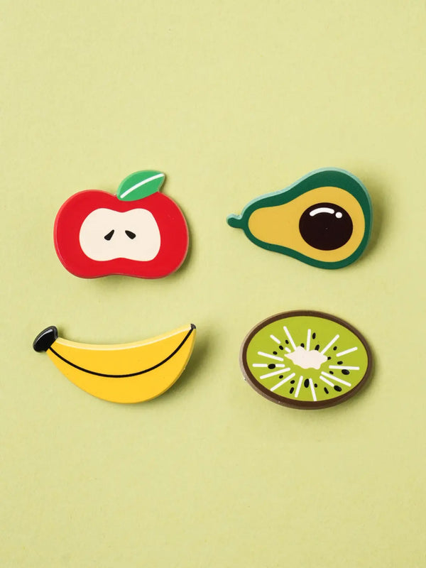 [DAISO] Fruit Print Mini Claw Clips (2 Pack) / 과일 프린트 미니 집게핀 2개입
