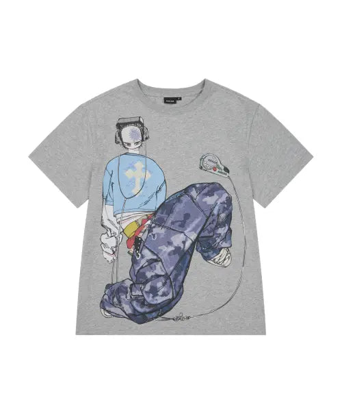 [AAKAM] ChaCha Floorwork Half Top (Gray)