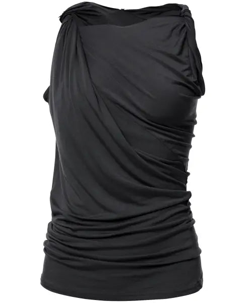 [FLAREUP] Braided Asymmetrical Sleeveless (FL-166_Black)