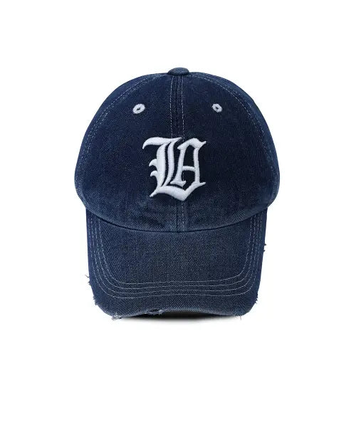 [LIN AVENUE] New LA Denim Baseball Cap – Stone-washed Indigo / 뉴 LA 데님 볼캡 - 스톤 워시드 인디고