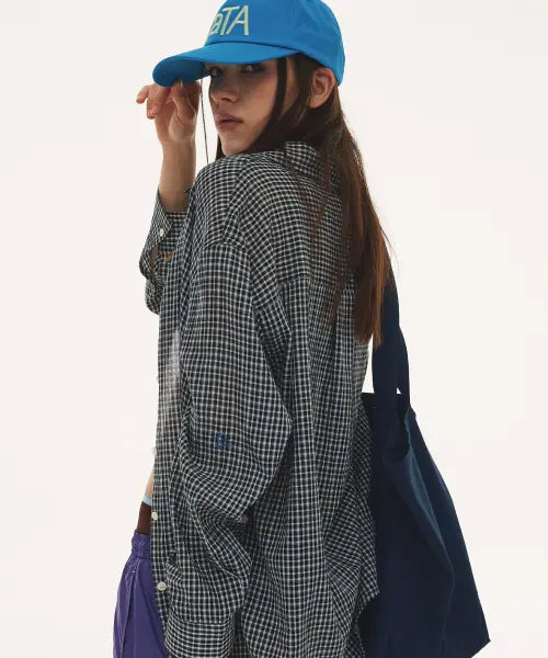 [HATA] Summer Check Shirt_Black