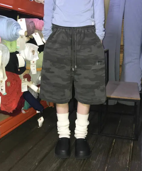 [SEW-B] Choke Camo Bermuda Shorts [Vintage Charcoal] / 초크 camo 버뮤다 팬츠 [빈티지 차콜]