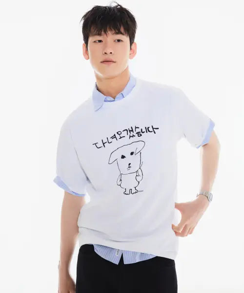 [SPAO] GANADII Short Sleeve T-Shirt (PRINT) / [가나디] 반팔 티셔츠(PRINT)_SPRLG25U09