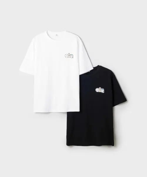 [SPAO] [2PACK] Munjakwi Short Sleeve T-shirt (Mix) / [2PACK] 먼작귀 반팔 티셔츠(Mix)_SPRLG37U40