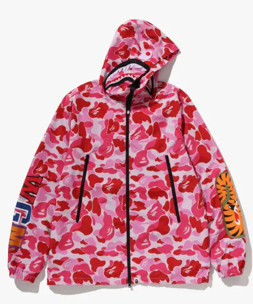 [BAPE] ABC Camo Shark Hooded Jacket (M) / ABC 카모 샤크 후드 자켓(M) PINK
