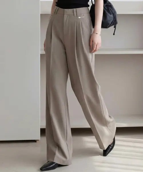 [MERCI MARIE] Morelin Pintuck Slacks / [기장선택] 모어린 핀턱 슬랙스