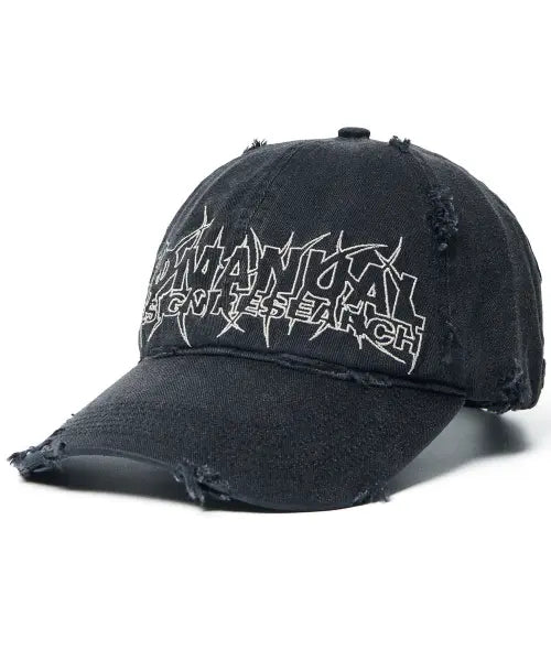 [NOMANUAL] SLASH BALL CAP - WASHED BLACK
