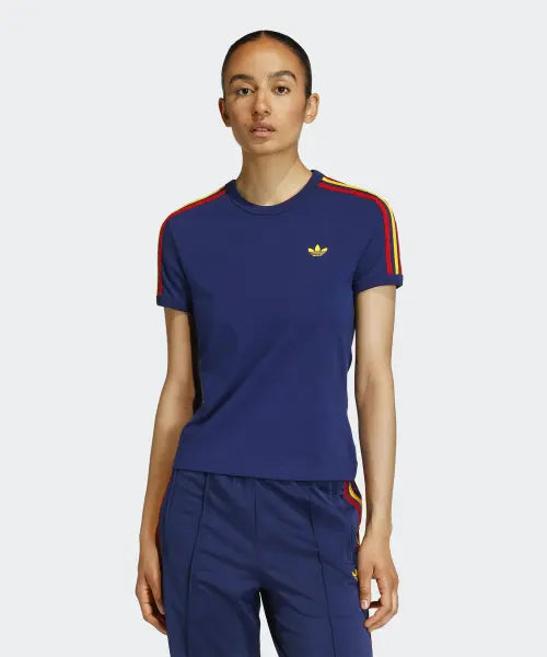 [ADIDAS] 3S TEE SLIM         DKBLUE/TEPORE/CREYEL / 3-스트라이프 슬림 티셔츠 - 다크블루 / KE9380