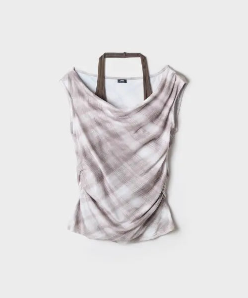 [SPAO] Layered Check Short Sleeve T-shirt / 레이어드 체크 반팔티 (RE)_SPRWG37G07