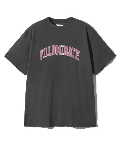 [FILLUMINATE] Two Tone Arch Logo T-Shirt-Charcoal / 투 톤 아치 로고 티셔츠-차콜