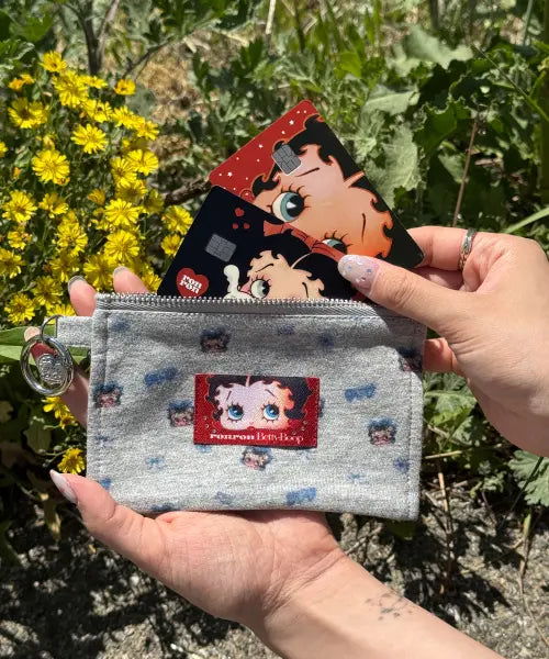 [RONRON] BETTY BOOP MINI POUCH KEYRING GREY