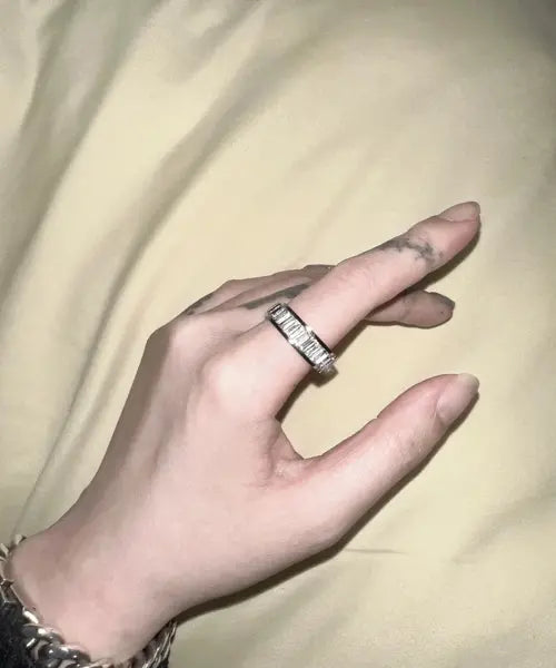 [IAMJ] Baguette Tennis Ring / 바게트 테니스 반지_6mm