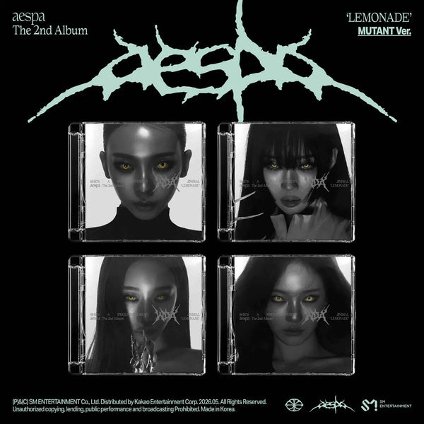 [aespa] Various Artists - aespa 2nd Album : LEMONADE [MUTANT Ver.] (Random Version) / 에스파 (aespa) - 2집 : LEMONADE [MUTANT Ver.][4종 중 1종 랜덤발송]