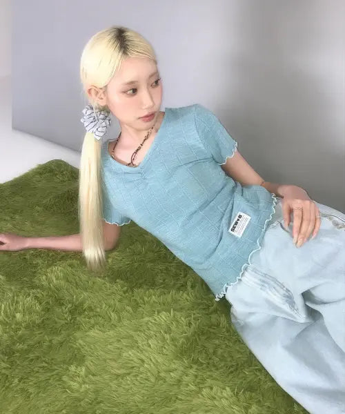 [SEW-B] Smoothie Semi-Crop T [Mint Sorbet] / 스무디 세미크롭 T [민트 소르베]