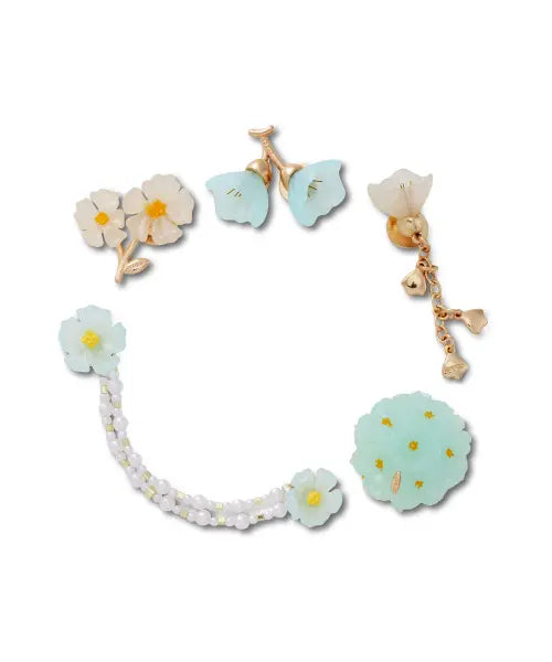 [CROCS] Blue Dainty Floral 5 Pack - / 블루 데인티 플로럴 컬렉션 5개 세트 / 10018668