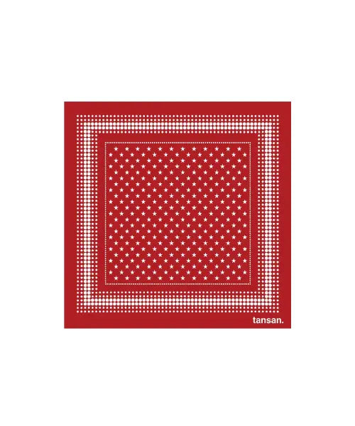 [TANSANMAGNESIUM] Star Dot Pattern Bandana (Red) / 스타 도트 패턴 반다나 (레드)