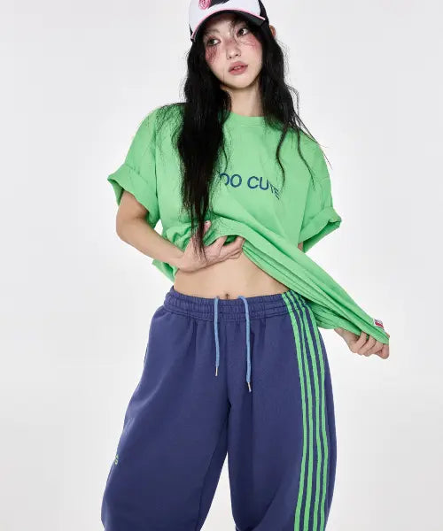 [YEGG] 4 Line Jogger Bluegreen / 4 라인 조거 블루그린
